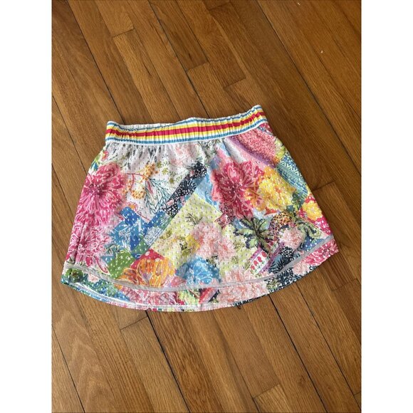 Lucky In Love Women's Novelty High Waist Skort Floral Print Tennis Size XS - Picture 1 of 5